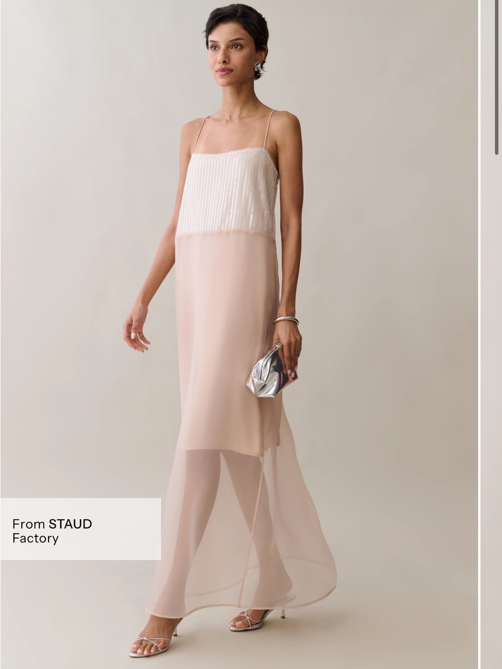 NWT Few Moda Lumen Dress size Small S champagne sequin maxi